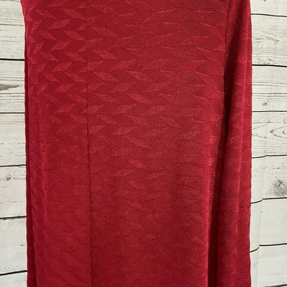 Womans Dana Buchman Long Sleeve Tunic Top Red Metal accents on sleeves, … - Picture 12 of 12